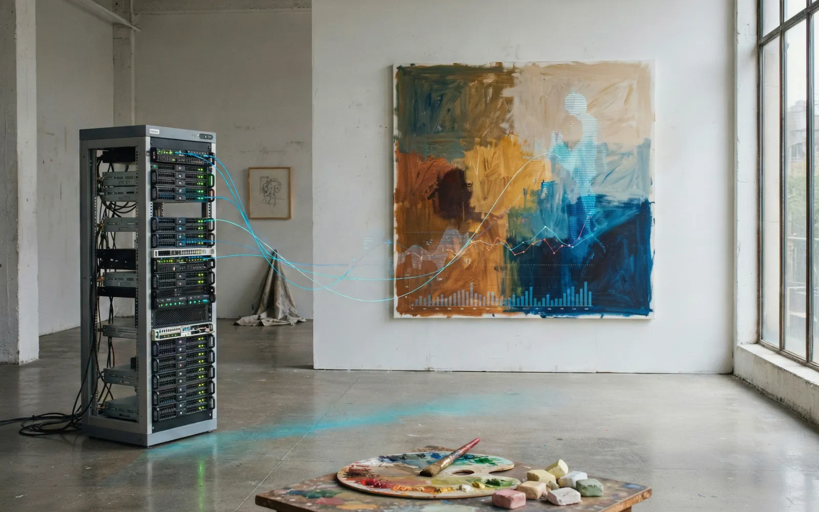 Artist Felicity Hammonds Two-Year AI Mining Project Blurs Lines Between Data Extraction and Painting